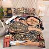 Full Traditional Tattoo Tough Man Comforter Set Quilt Bedding Set Pillowcase Dark Street Male Bedroom Printed Bedding Kit