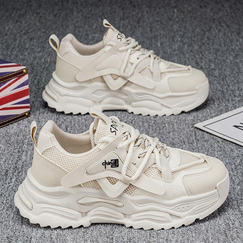 New Fashion Men 's Four Seasons Comfortable Thick Sole Shoes Students BoysTrending Soft Sole Breathable Casual Running Sneakers