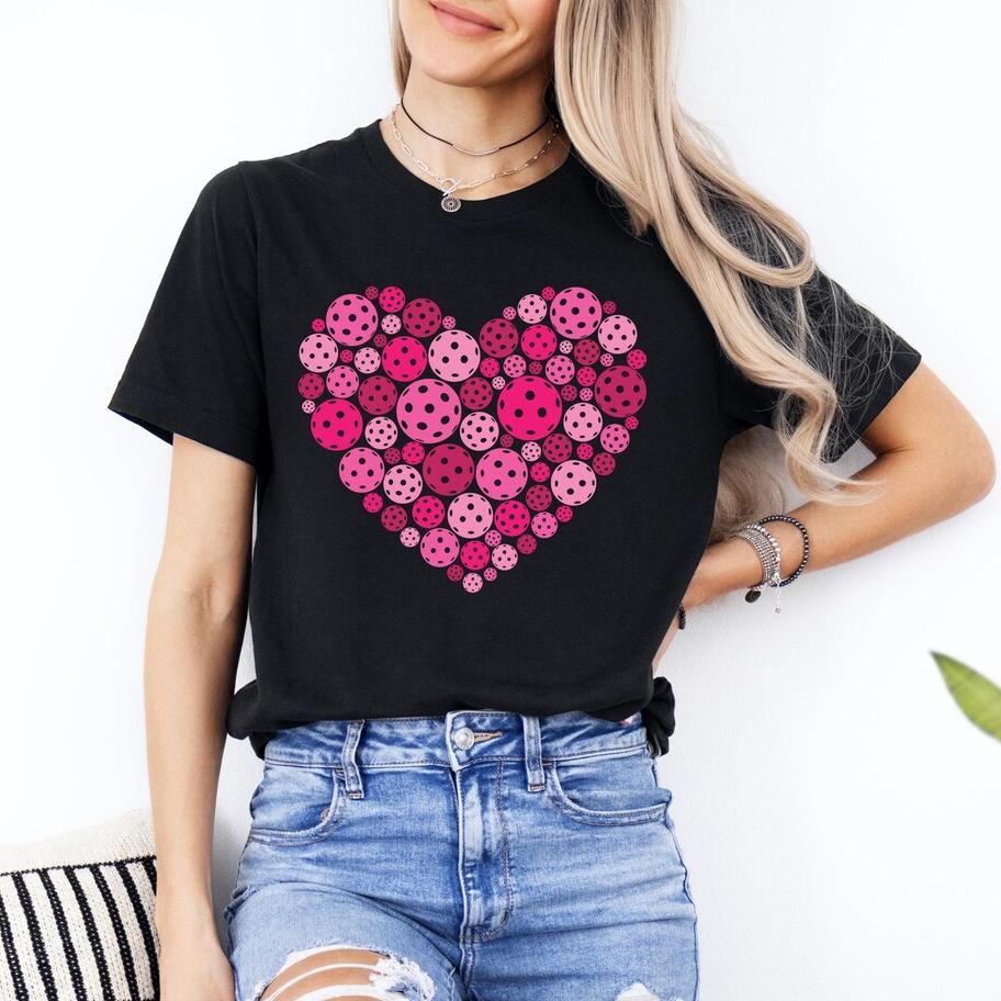 Pickleball Heart ShirtPickleball GiftsLove Pickleball ShirtsPickleball TeeSports Mom TshirtPlayer Pickleball Lover Apparel