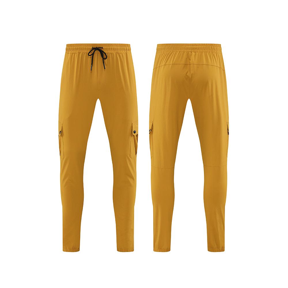 Men's Summer Quick-Dry Elastic Sports Pants, Loose Fit, Four-Way Stretch, Cuffed Ankle, Casual Fitness Wear