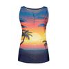 Womens Tank Top V Neck Basic Printed Casual Summer Sleeveless Tops For Women