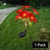 LED Solar Christmas Flower Poinsettia Artificial Flower Light, Suitable for Decorating Christmas Gardens, Lawns, and Courtyards