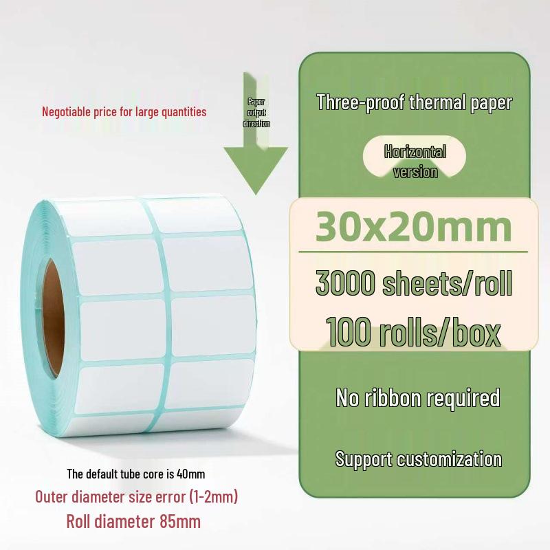 Samoprzylepne etykiety termiczne na kody kreskowe 100×150 mm - Trwałe i wodoodporne do logistyki