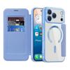 Luxury Exquisite Flip Leather Wallet Card Holder Magnetic Case for IPhone 17 Air Pro Max Wireless Charge Transparent Back Cover