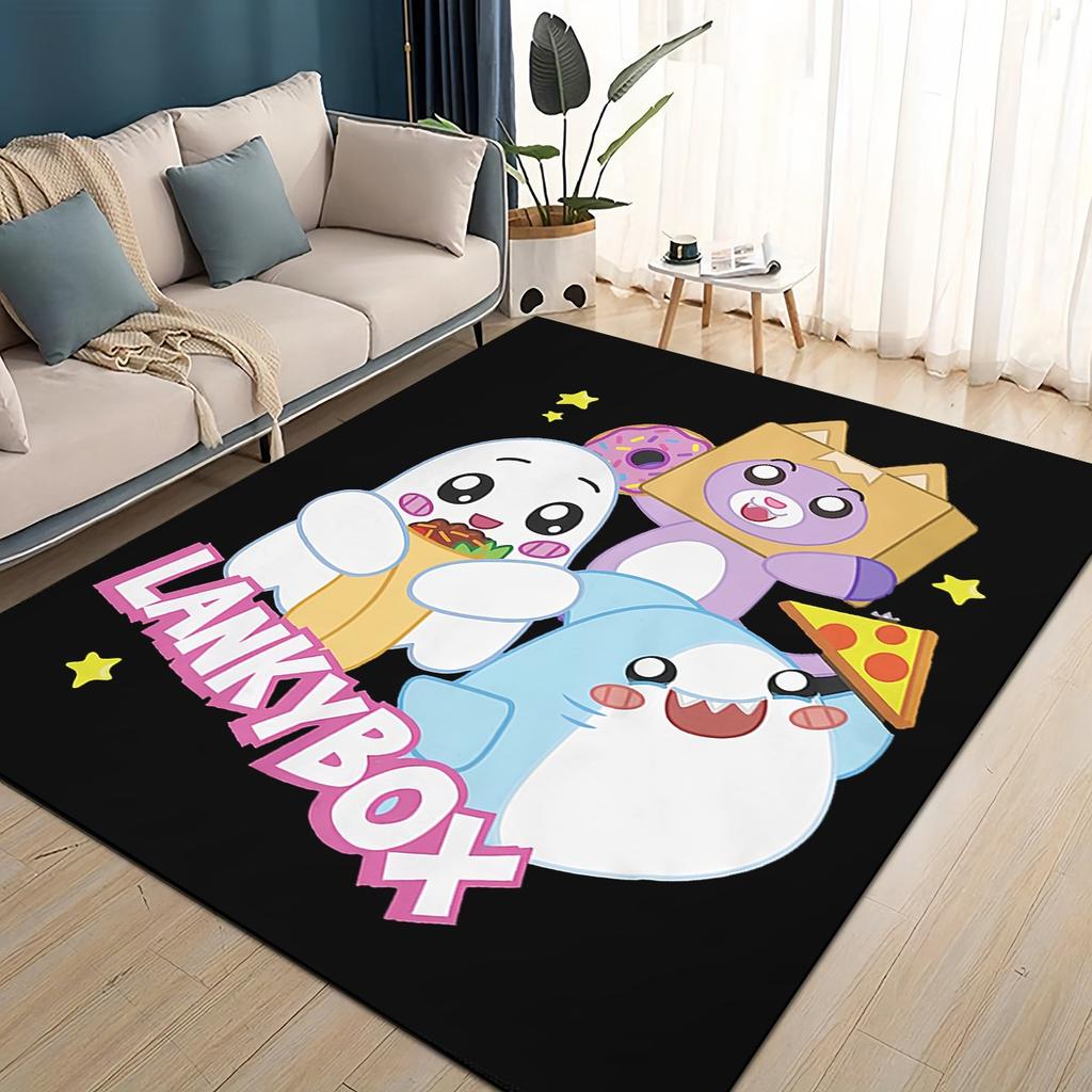 27 Style New Lankybox Boxy Foxy Rocky Cartoon Carpet Rug for Living Room Bedroom Home Sofa Decoration,kids Non-slip Floor Mat