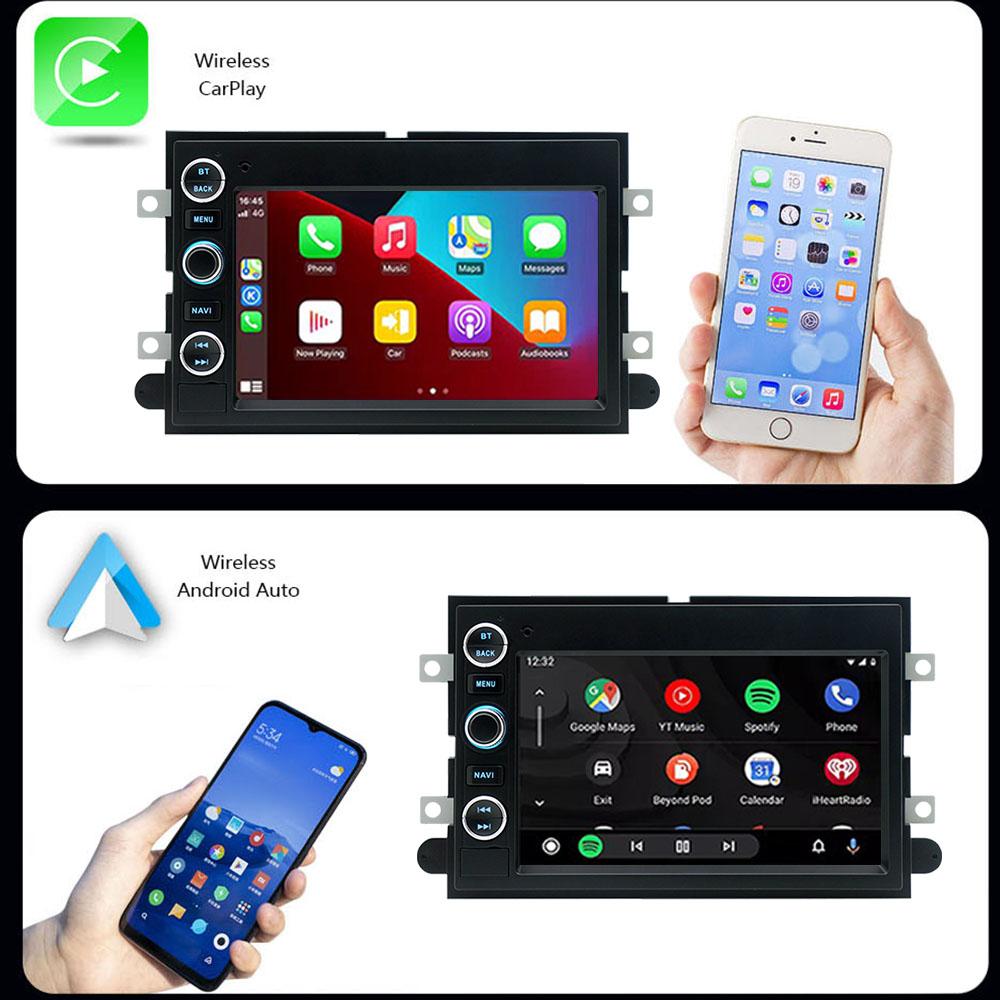 7 Inch Android 13 For Ford F150 2005-2009 No DVD Car Wireless Carplay & Android Auto With IPS Touch Screen 4G WIFI BT 5.0