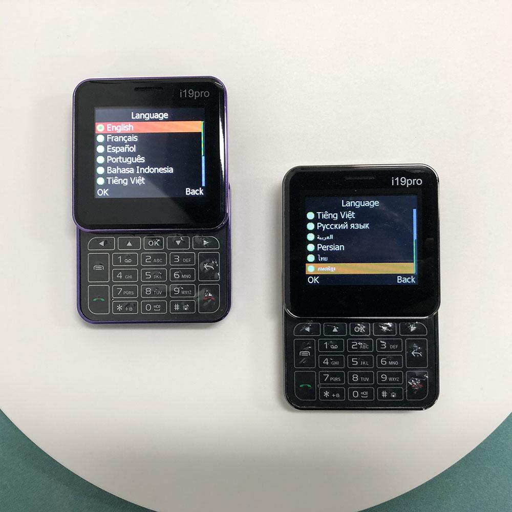 I19 Pro Slider Phone 2.4inches Dual SIM Classic 2G Mini Phone Multiple Colors Optional Portable Super Small Feature CellPhone