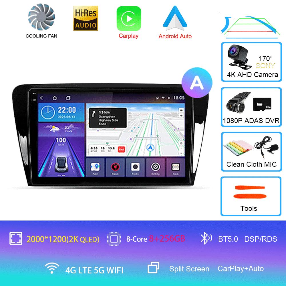 Android 14 Car Radio For Skoda Octavia 3 A7 2013 - 2018 Multimedia Video Player Navigation stereo GPS No 2din 2 din dvd