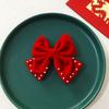 Crown Children Red Bow Hairpin Rabbit Hanfu Hair Sticks All-match Chinese New Year Headwear  Girls