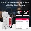 Tuya Temp & Humidity  Sensor WiFi 2-Gang Smart Switch 18mm DIN Rail  with , 3840W AC/300W DC, Timer, Smart Life/Alexa/Google