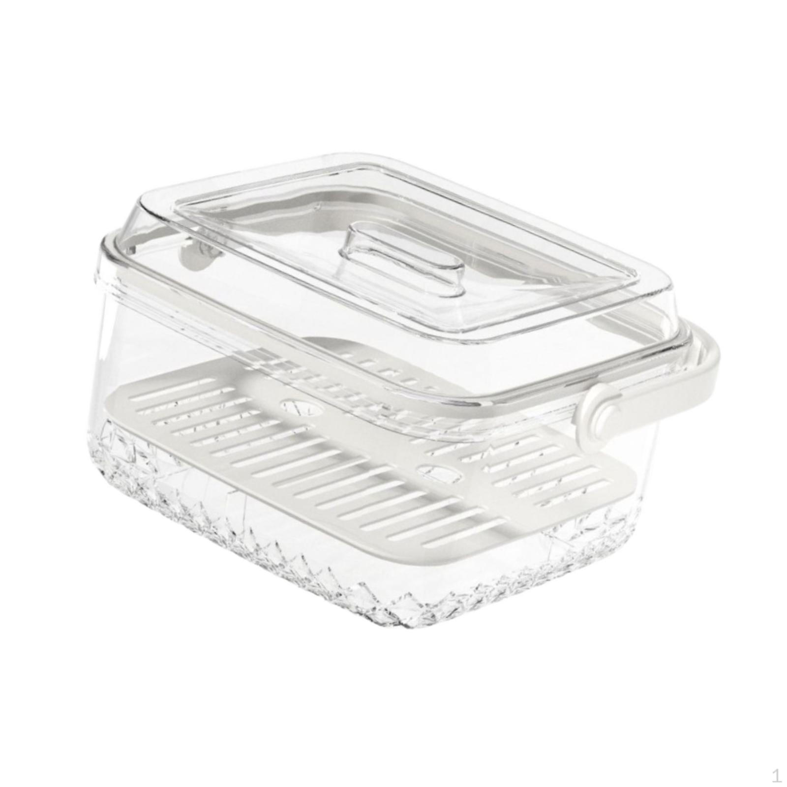 Ящик для хранения охлажденных фруктов Прозрачный контейнер Органайзер для еды для мероприятий на открытом воздухе 21cmx19cmx13cm