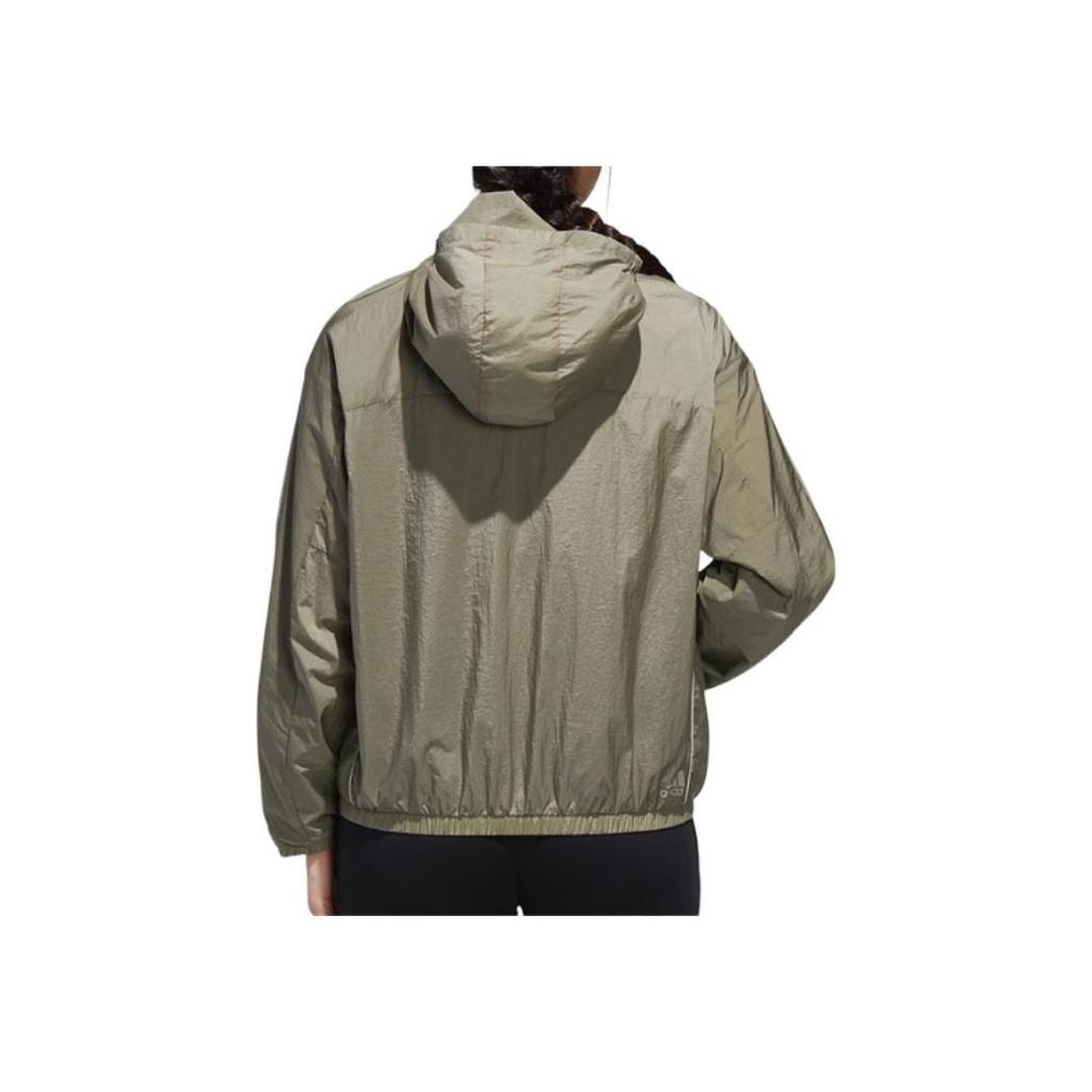 Adidas Casual Comfortable Windbreaker Jacket Women Jackets Green GF0139