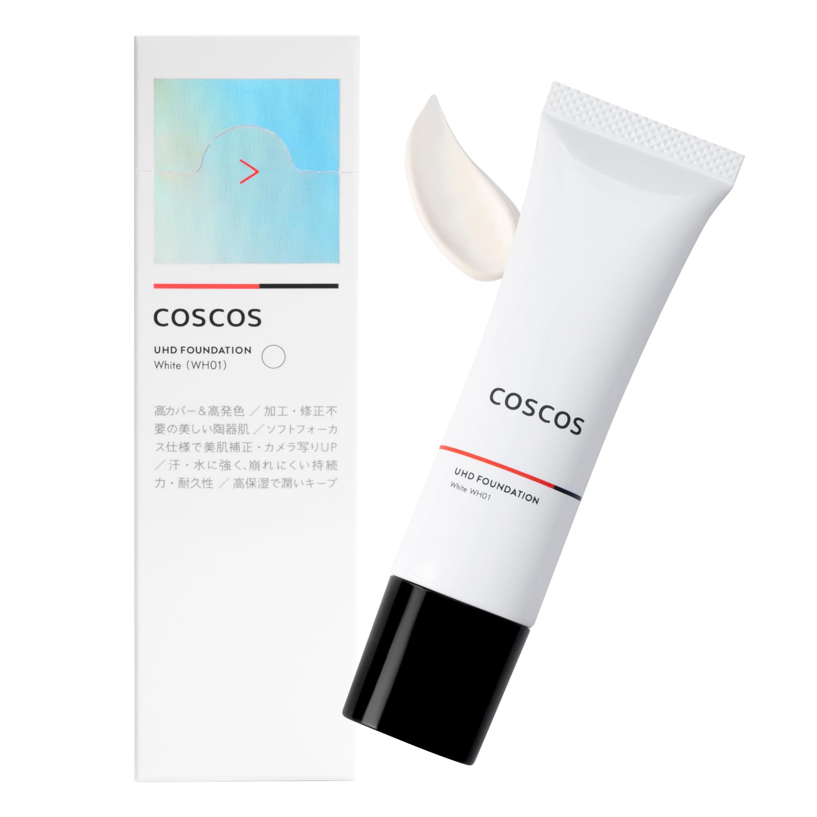

COSCOS UHD Foundation WH01 Fair Fair White High Formulated with CICA Cosplay COSCOS White Skin, Foundation, All-in-One, Korean-Style, белый