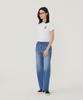 COVERNAT WOMAN Crop Cool Cotton C-Logo T-Shirt Oatmeal