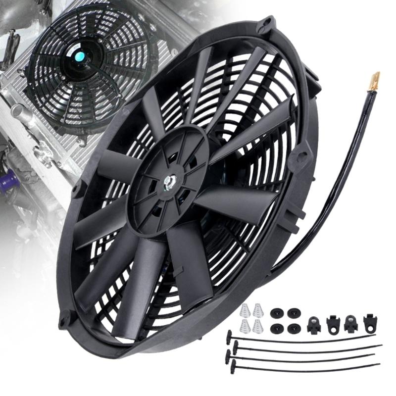 Heavy Duty 12-inch Auto Condensor Ventilator Lichtgewicht Ontwerp Elektrische Radiator Koelventilator voor Diverse Auto's en SUV's