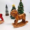 Small Christmas Rocking Horse Decor Animal Statue Collectible Sculpture for Anniversary Bedroom