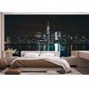 Modern Urban Landscape Wall Mural Dark Midnight City Light Reflection City Scape Landmarks Wallpaper For Living Room Bedroom Office Murals