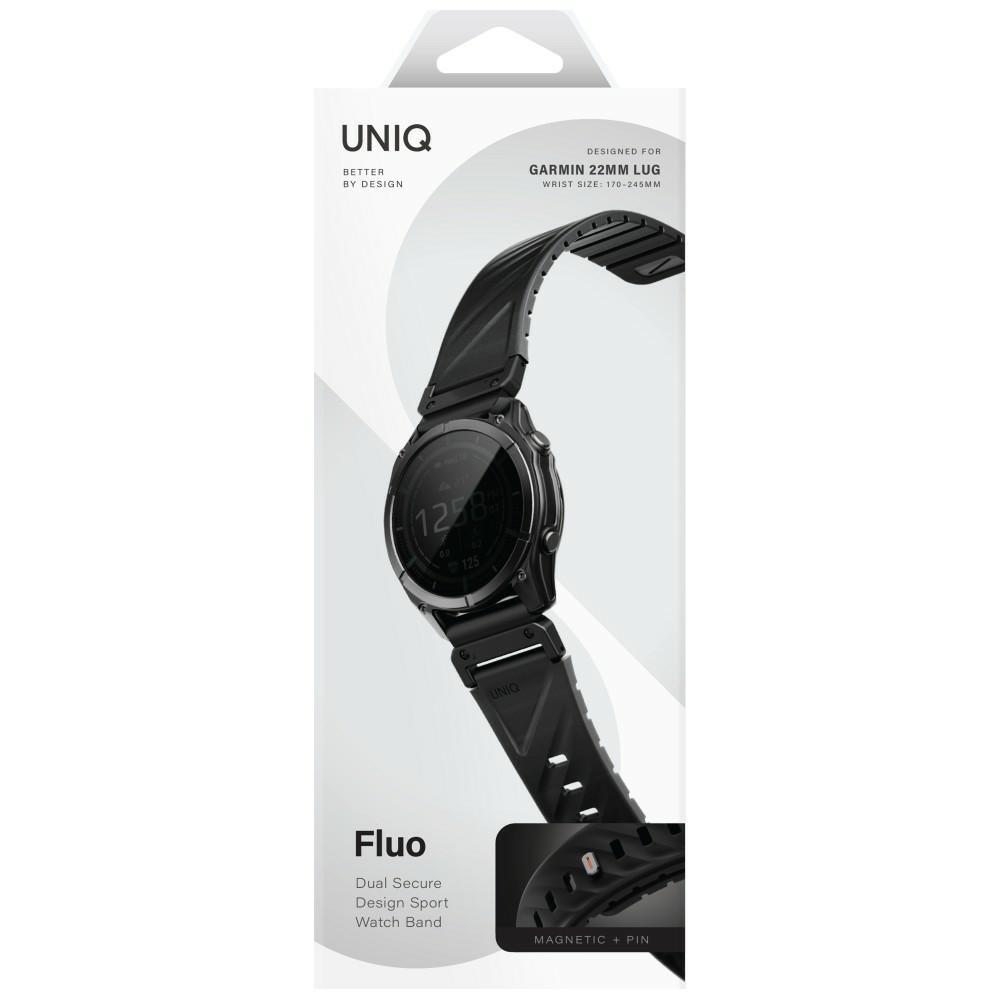 UNIQ Fluo X Smart-Fit Strap for Garmin 22mm Black