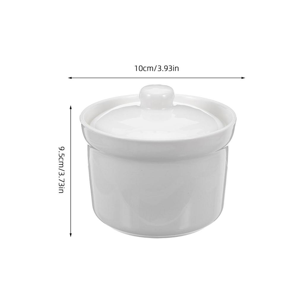 Ceramic Stew Bowl with Lid Premium Porcelain Soup Pot for Home Kitchen Use Stewing Soups Bird's Nest Cooking Bowl Gift Ready