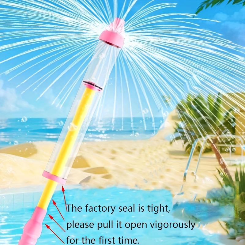 1pc Summer Fireworks Water Gun, Perfect Gift for Water Balloon Fights and Beach Activities, Large Pull-String Fountain Water Gun