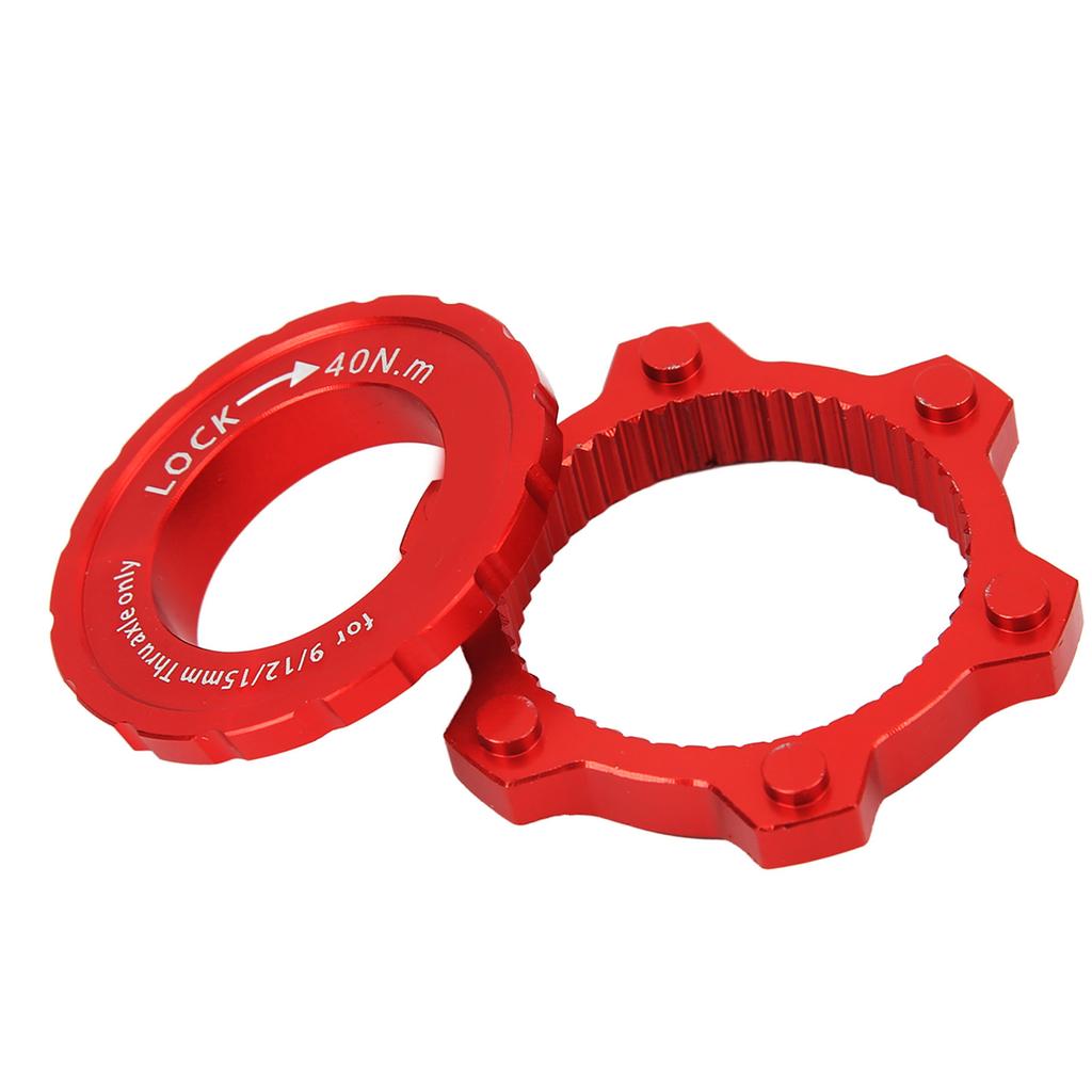 CANSUCC Bike Hub Disc Brake Center Lock Adapter Aluminum Alloy Center Lock Disc to 6 Pin Disc Adapter Red
