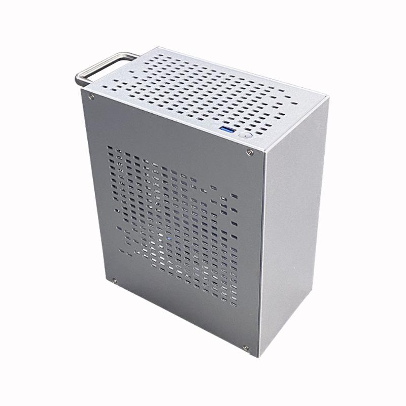 Игровой корпус Mini ITX SKTC A07 - Полностью алюминиевый, поддерживает независимую видеокарту и блок питания 1U