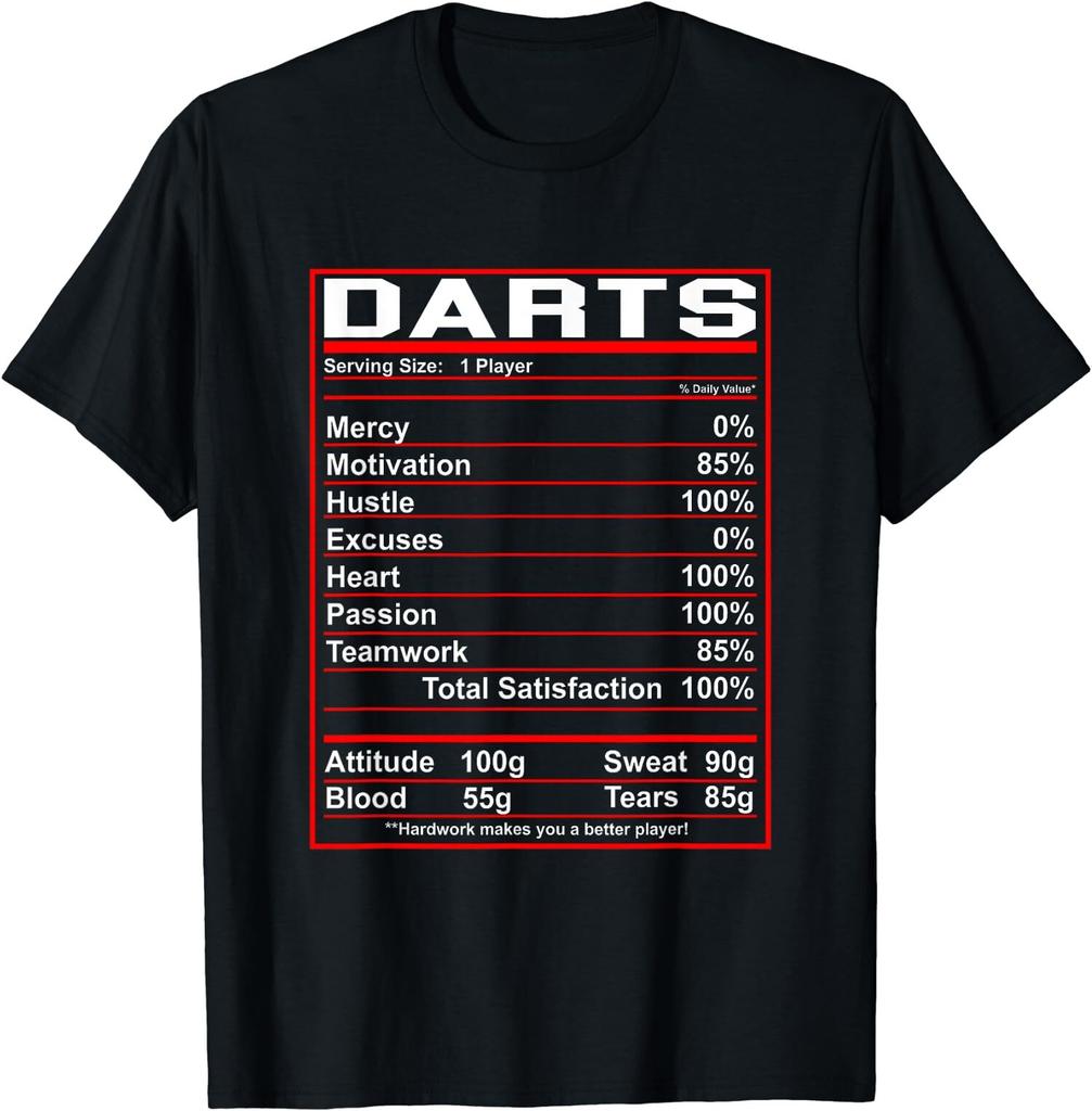 New Limited Funny Darts Nutrition Facts Dart Player, Premium Gift Idea T-Shirt