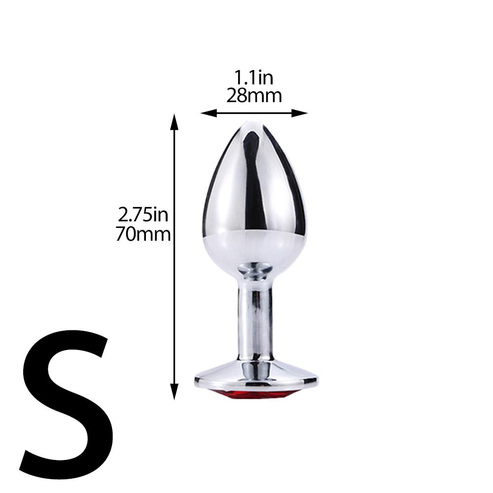Metal Anal Plug Sex Toys Adult Anal Expansion Training Masturbation Woman/Man Ass Round Crystal Jewelry Butt Plug SM Adult