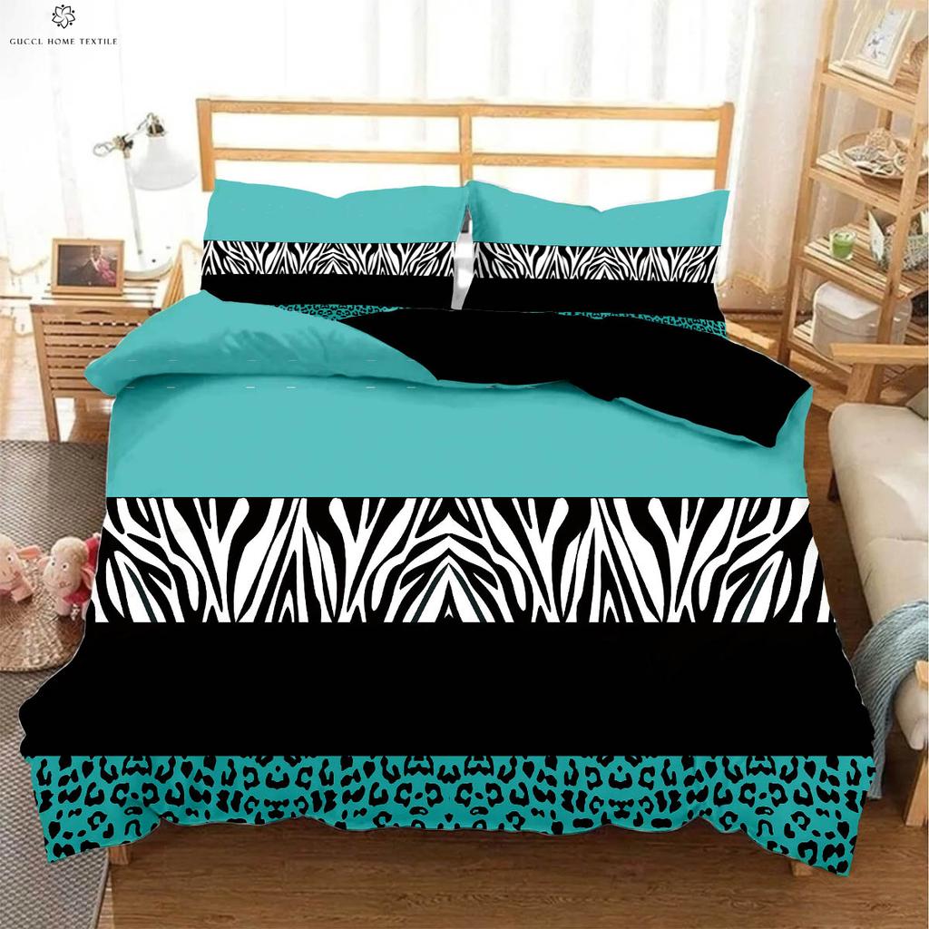 Black And White Zebra Pattern Animal Texture 3d Printed Quilt Cover Bedding Set Duvet Cover Pillowcase 3 Pieces