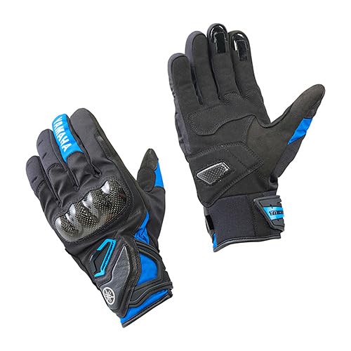 

Yamaha Motor (Yamaha) Autumn/Winter Riding Gloves YL4004 Carpon Winter Gloves, Black/Blue, Size L, Q5F-RST-Y12-00L