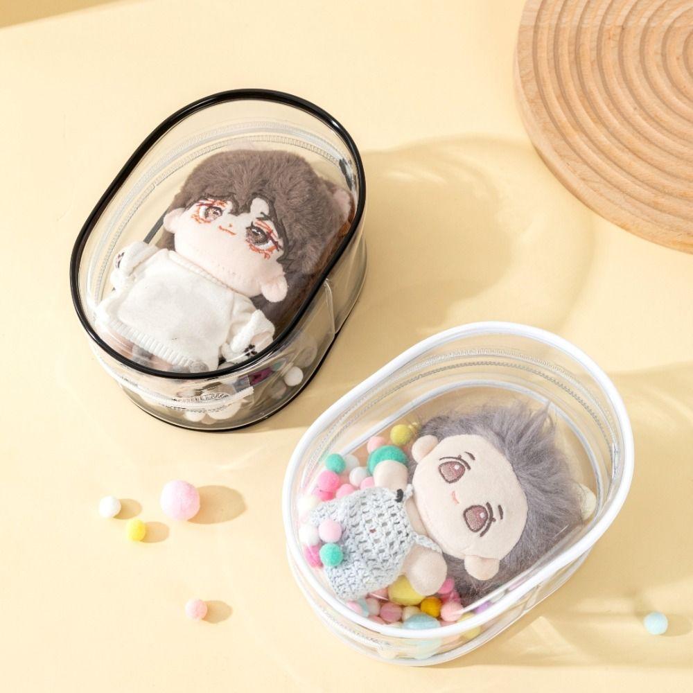 PVC Cotton Doll Display Bag with Keychain Cotton Doll Storage Bag  Doll Accessories