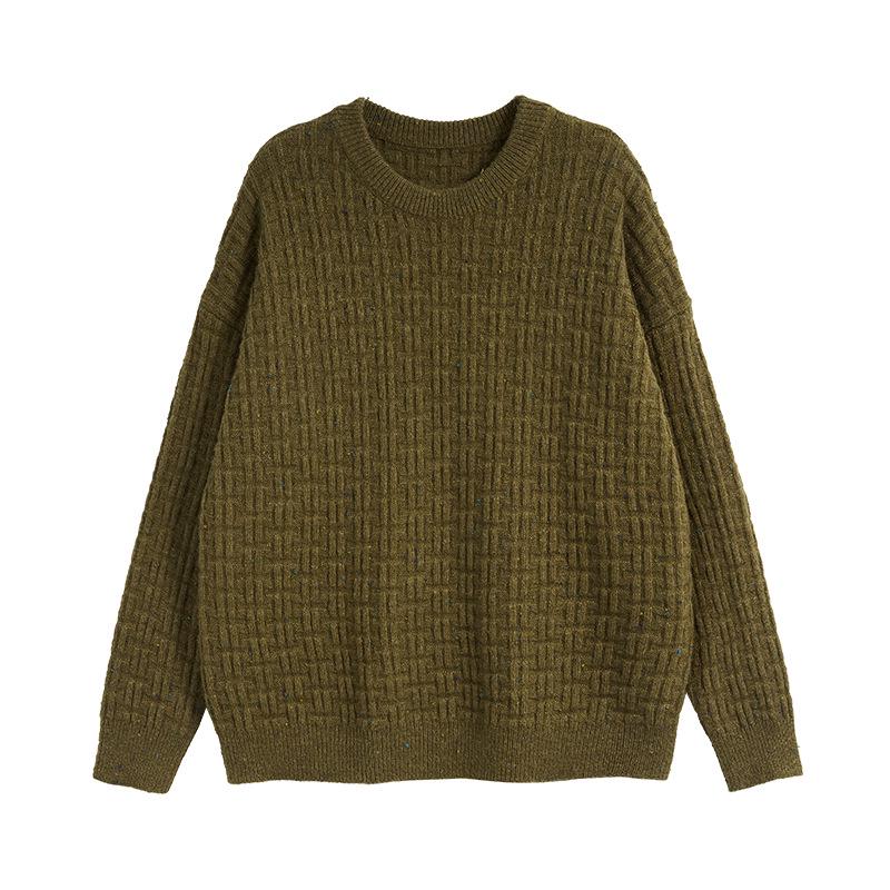 

Мужской свитер вафельной вязки INF | Тренд осень/зима 2024 г. | Свободный, мягкий, круглый вырез L