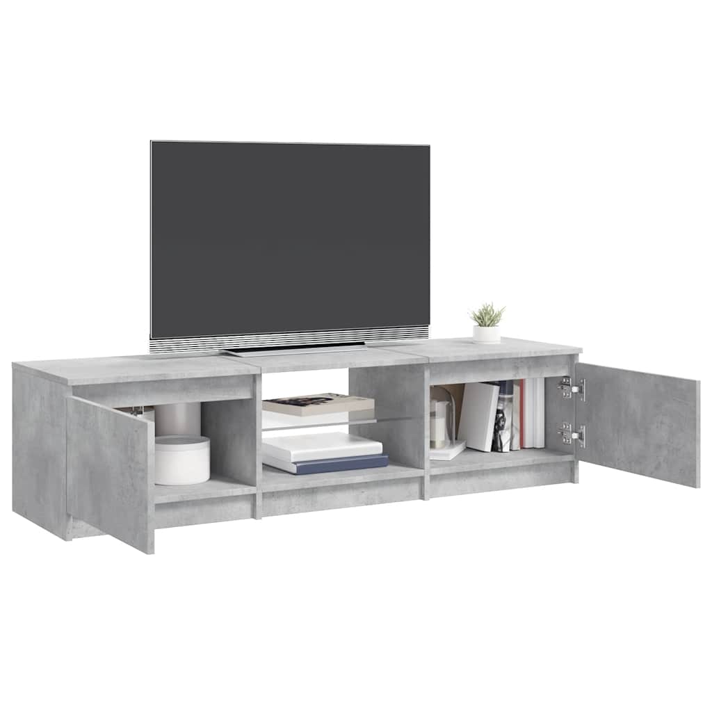 Vidaxl Szafka Pod Tv Z Led, Szarość Betonu, 140X40X35,5 Cm