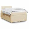 Exclusive House - Slatted Bed Base with Cream Mattress 120x190 Cm Fabric