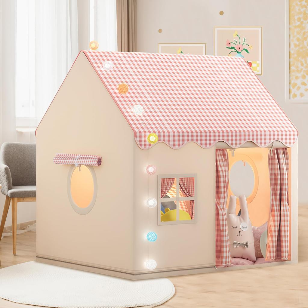 TwoPone Kids' Tent, Indoor Play Tent for Girls and Children, Tent House, Secret Base, Indoor Play Toy, Foldable, Easy Assembly, Perfect for