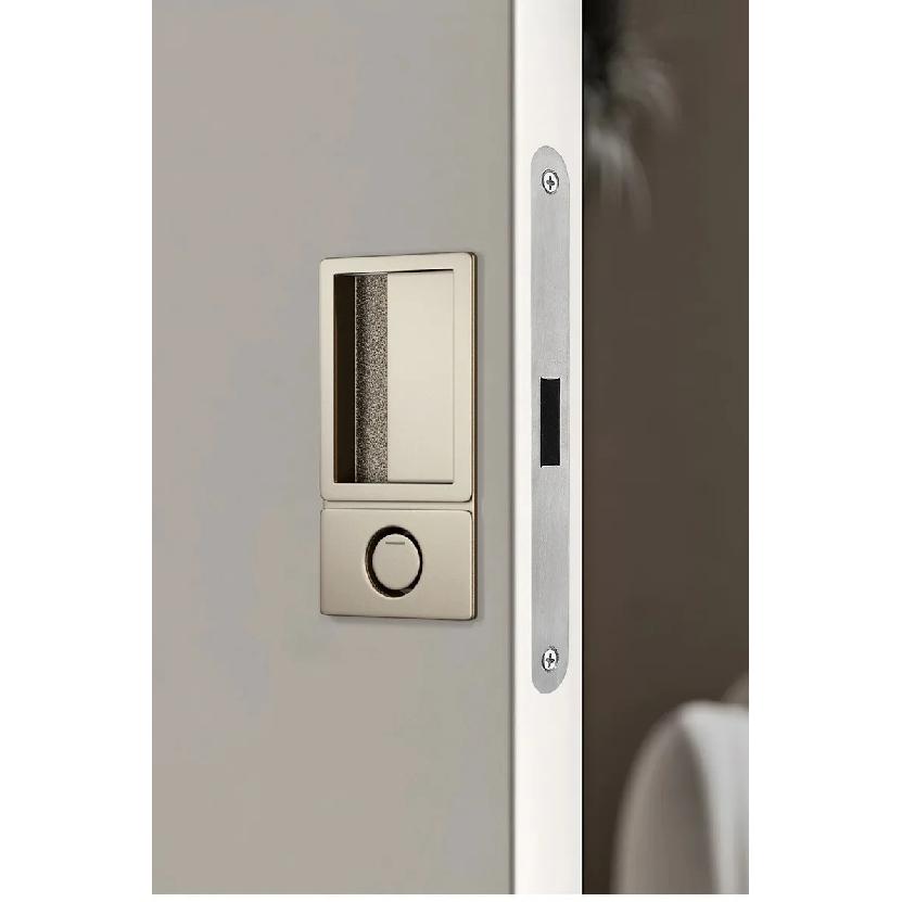 Cerradura de Puerta Magnética de Lengüeta Única Oculta Empotrada con Cierre Plano Minimalista Manija de Puerta Negra para Habitación de Dormitorio Interior