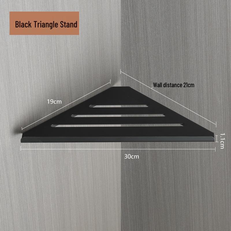 Trojúhelníková nerezová koupelnová nástěnná police