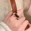 Einfache Ringe für Frauen Paar Minimalistisch Handgefertigt Einfacher Großer Ring Partyschmuck Geschenk Allergie Vorbeugen