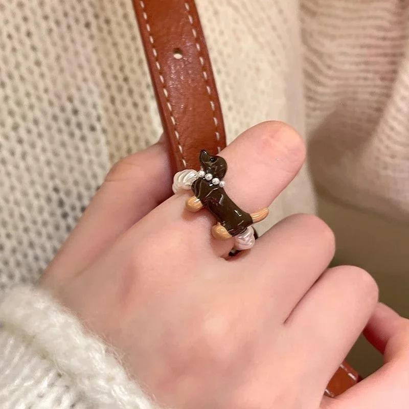 Einfache Ringe für Frauen Paar Minimalistisch Handgefertigt Einfacher Großer Ring Partyschmuck Geschenk Allergie Vorbeugen