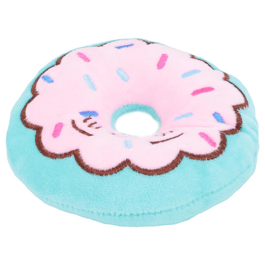 Dog Squeaky Toy Stuffed Bite Resistant Donuts Pet Toy Soft Plush Toy for Dogs PetsBlue