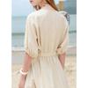 Sancai 2025 Summer A-Line Batwing Sleeve Dress