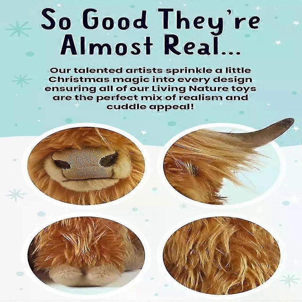 Hochlandrind Braun Stofftier, Bauernhoftier mit Geräusch, Plüschtier