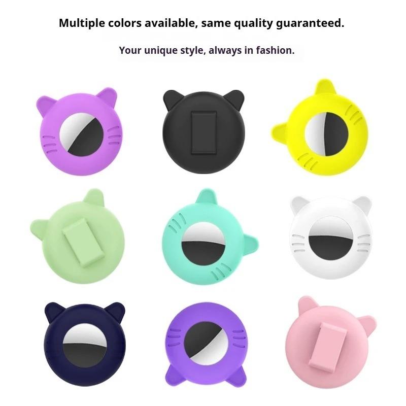 For Airtag Cat Collar Holder Small Air Tag Cat Collar Holder Silicone Case Cover for Cat Dog Pet Collar Harness Loop Supplies