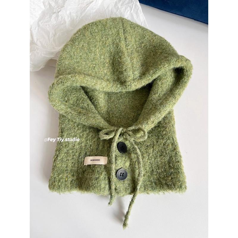 Balaclava New Autumn and Winter Warm Hat Scarf Integrated Woolen Hat