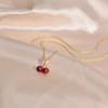 Cherry Necklace Women'S Light Luxury Design Sense Summer Delicate Clavicle Chain Year Neck Chain