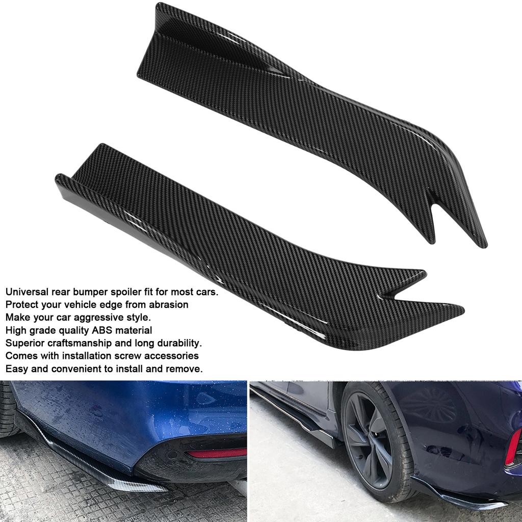 2 Stück Auto Stoßstange Hinten Lippe Diffusor Splitter Seitenschweller Canard oder mit Befestigungsschrauben