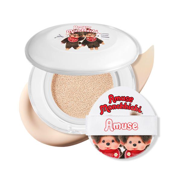 

[Коллаборация Monchhichi / Сменный блок + Подарок: Лист для волос] AMUSE Керамический совершенствующий кушон для кожи 1.5 Натуральный 1.5 Natural