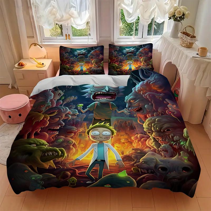 3pcs Rick and Morty Cover Set,Soft Comfortable Duvet Cover,Guest Room (1*Duvet Cover + 2*Pillowcases, Without Core) Yy251024188