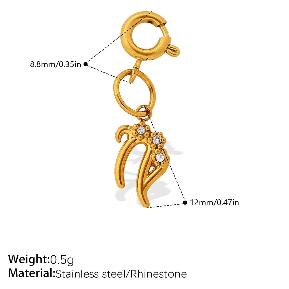 Light luxury, wind-set diamonds twelve constellations jewelry buckle pendant DIY bracelet necklace shoe accessories