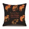 Halloween Linen Pillow Cover Printed Pillow Cover